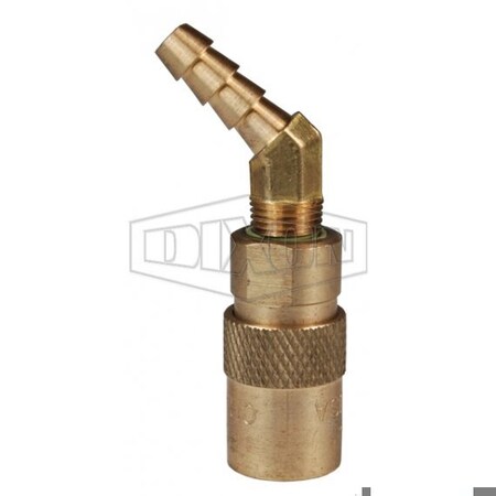 Dixon DQC CM Industrial Mold Interchange Unvalved Coupler, 3/8 in Nominal, Hose Barb, Brass 2CM4S3-B-E